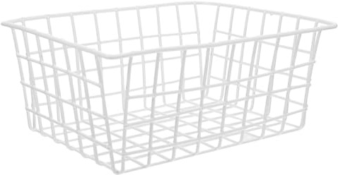 Toyvian Organisateur de Congélateur Coffre en Fer Blanc Panier de Rangement Alimentaire Facile à Déplacer pour Fruits et Légumes la Cuisine Réfrigérateur