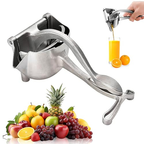 Presse Agrumes Manuel Aluminium, Extracteur De Jus Avec Poignée Ergonomique, Diy Presse à Fruits Pour Orange/Citron/Fruits, Presse-Citron Manuel Pour Cuisine, Bar, Bar à Jus