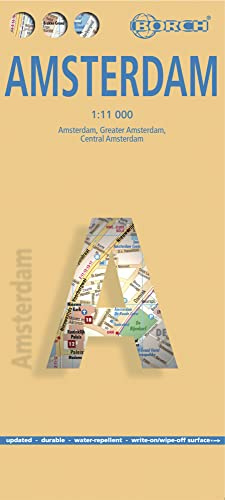 Amsterdam 1 : 11 000. Einzelkarten: Amsterdam, Amsterdam Centrum, Amsterdam & Regio. Metro-Link GVB-Lines. Laminiert