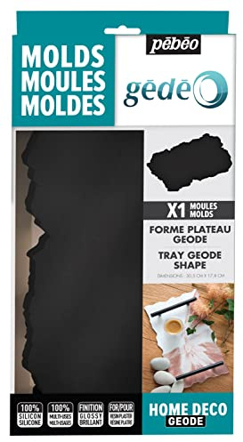 PEBEO Moule en Silicone pour résine époxy et plâtre, Noir, 32x18cm