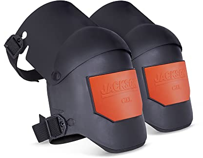 Jackson Safety, Universal, Black/Orange 95211 Ultra-Flex Heavy Duty Premium Grade comfortable Gel, durable anti-slip Knee Pads for construction, work, gardening, flooring or DIY, black