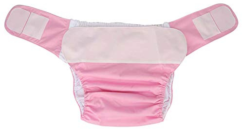 Adult Cloth Diapers, Adult Swim Diapers Waterproof Washable Reusable Adult Elderly Cloth Diapers Pocket Nappies Adult Nappies(Diaper Pink)
