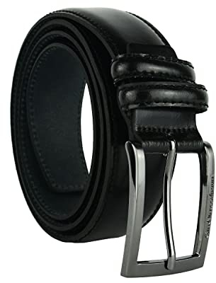 GianMarcoVenturi Cintura Uomo In Vera Pelle, Made In Italy, Accorciabile, Alta 3,5 cm