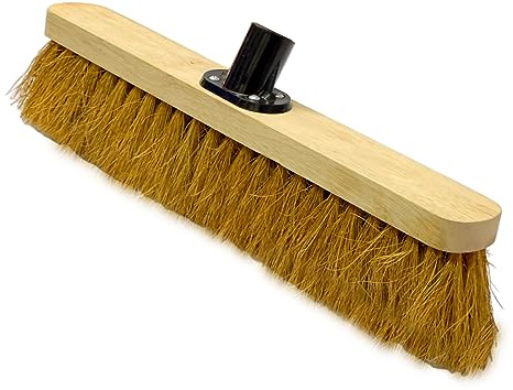 EDS 18” Soft Broom Head ONLY Indoor Outdoor Sweeping Brush with Bristles Broom Head Outdoor Durable Support Bracket for Cleaning Flat (PACK OF 1)