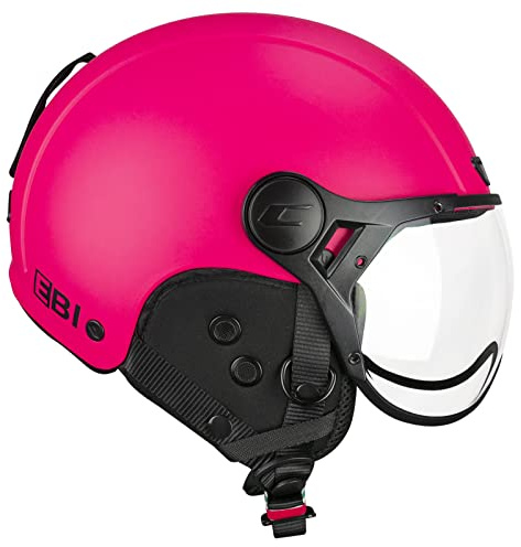 CGM Casque de vélo, Ski, e-Bike, 801A EBI Mono, Rose Fluo Mat, L (59 cm)