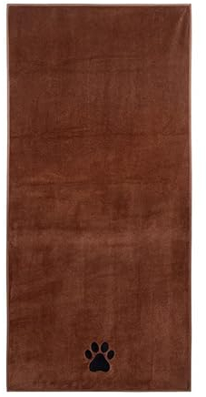 EUYIMOMO Bademantel Hund 2 saugfähige Mikrofasertücher for Haustiere, bestickte Hunde- und Katzentücher, Bade- und Reinigungstücher for Haustiere (Color : B, Size : 35 * 75cm)