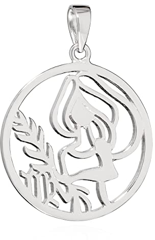 NKlaus 21 mm hänge stjärntecken jungfru 925 silver hänge stjärntecken horoshop 14196