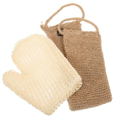 1 Set Set Da Bagno in Sisal Scrubber Corpo Asciugamano Bagno Schiumoso Asciugamano Massaggio Guanto Scrub Coreano Guanto Bagno Schiumoso Telo Doccia Iuta Uomo Esfoliante Rondella