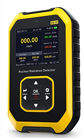 Jadeshay Contatore Geiger Professionale GC01 Rilevatore di Radiazioni Nucleari Dosimetro Personale Tester di Radioattività a Raggi X con Display LCD