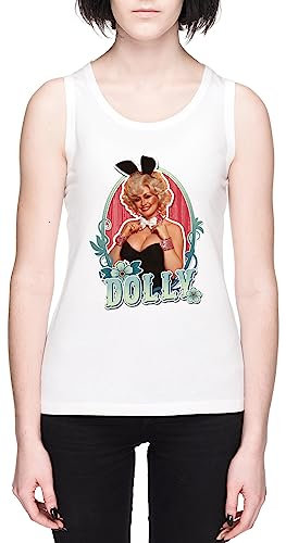 Dolly Parton Blanc Femme Débardeur T-Shirt White Women's Tank Tee