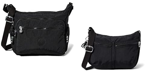 Kipling Damen Gabbie Crossbody, Schwarz, 18.5x35.5x30 cm EU Womens IZELLAH Crossbody, Black Noir, 12x33x23 cm