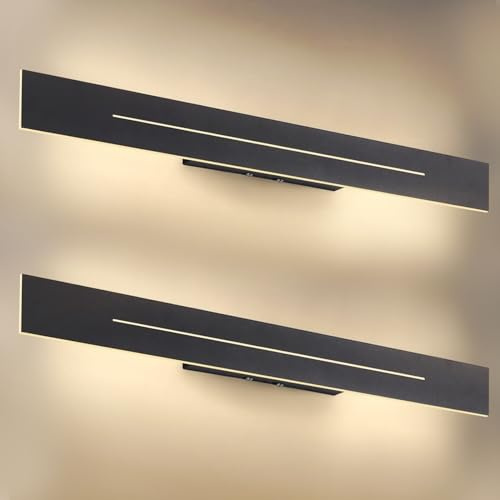 ZMH 2er Wandlampe LED Wandleuchte innen modern 60CM 20W Flur Warmweiß