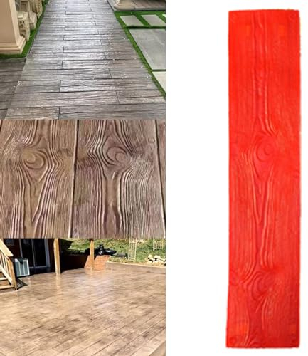 BBHW Moldes Hormigón Impreso Estera Concreta De La Textura De Madera De Los Sellos, Moldes Decorativos De Impresión De Hormigón con Asas, Tampón De Impresión De Hormigón De Madera Natural