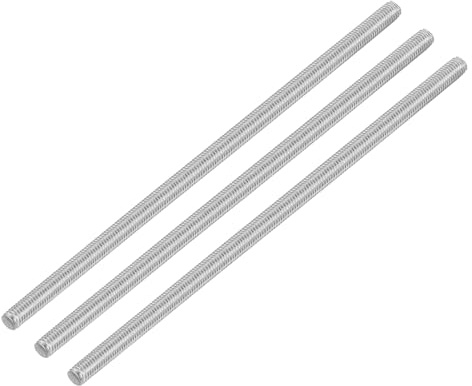QUARKZMAN M5 x 140mm de Varilla Roscada Completa, 3Pcs Pernos de Barra de Acero Inoxidable Rosca a la Derecha, para Ensamblaje de Muebles y Maquinaria | Tachuelas de barra roscada derecha M5-0.8 Alambre de Pece, para montaje de muebles de maquinaria