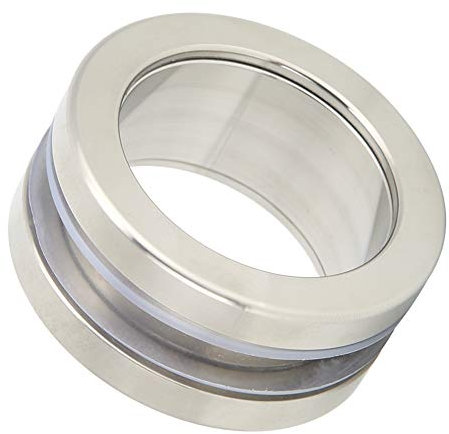 Wifehelper Badezimmer-Türknauf aus Glas, Runder Griff aus Edelstahl, Türbeschläge, Eleganter Runder Zugknopf mit 2,2 Zoll Durchmesser für Zuhause
