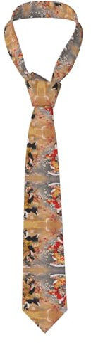 Wquvmds Japanische Damen-Krawatte, schmale Krawatte, lustige Krawatte, formeller Anzug, Krawatte für Business, Arbeit, Hochzeit, Party, Schwarz , Einheitsgröße