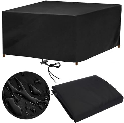 rngcpto Housse Table de Jardin 180x100 Housse Salon de Jardin Exterieur Impermeable 180x100x75cm Housses pour Mobilier de Jardin Housse de Protection Salon de Jardin Bache Table Exterieur, Noir