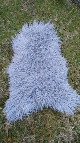 Provellus ECHTES Islandschaffell Island Schaffell Schaf Fell lockig Lammfell viele Farben (Grau)