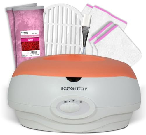 ParaffinLux Bagno di Paraffina per Mani di Boston Tech® | Sollievo per Dolore Muscolare e Artrite | Idrata, Ammorbidisce e Rivitalizza la Pelle | Capacità 3L + Accessori Premium (Rosa, con cera)