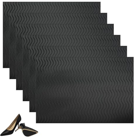 6 Pcs Semelle Antidérapante, Semelle Caoutchouc de Reparation, Réduction du Bruit et Anti-Glisse, Protection et Confort pour Toutes Pointures, Semelles Découpables pour Chaussures Lisses et Texturées