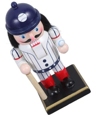 PRETYZOOM Décoration de Bureau Casse-Noisette de Noël Figurine de Joueur de Baseball Ornement de Bureau Thème du Baseball