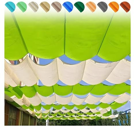 Vele parasole, vele retrattili, per gazebo da terrazza con kit di montaggio, tenda da tetto, protezione solare/UV, copertura impermeabile per pergola, baldacchino esterno