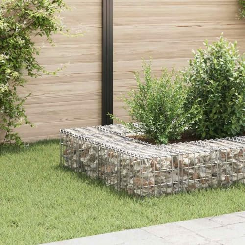 HaoChrymec Gabion Cubique Surélevé with Fil d'acier Inoxydable, Design Robuste, Jardinière à Gabion, Parterre Surélevé en Gabion, Panier à Pierre, Cage en Métal, 30 x 30 x 30 cm