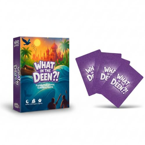 What in the Deen ?! - Jeu de devinettes islamiques pour les familles | Plus de 50 cartes avec indices et réponses | Cheikh vérifié et approuvé par l'imam | Jeu familial musulman amusant | Cadeau