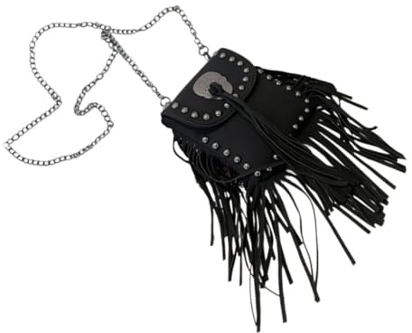 Healvian Modische Umhängetasche mit Kette für Damen aus Pu Leder Leichte Crossbody Tasche nicht Verformbar für Täglichen Gebrauch und Partys