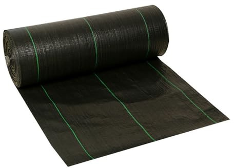 DIWAL Tessuto Pacciamatura Rotolo Telo Pacciamante Barriera Erbacce Tessuto Geotessile Resistente UV per Giardino, Vialetti, Terrazze, Serre, Aiuole(1m x 100m)