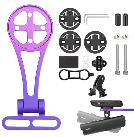 Zopoee Soporte delantero para bicicleta, soporte para manillar delantero para ordenador de bicicleta, soporte para ordenador de bicicleta, para navegación y adquisición de datos