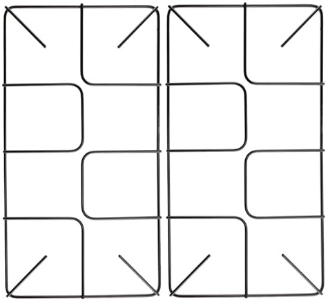 SPARES2GO Flat Profile Gas Hob Pan Support Stand Grid for Beko Oven Cookers (Pack of 2, 455mm x 245mm)