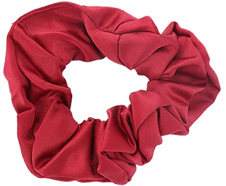 XOYIXOYI Hårsnodd för kvinnor, flickor, mjuk, elastisk hästsvanshållare, armbandstillbehör, inga skador på hårsnoddar för dagligt bruk, bröllop, fest, skola, (mörkröd)