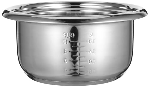 POPETPOP 1pcs Stainless Steel Inner Pot for Rice Cooker: 4l Replacement Cooking Pot, Universal Electric Cooker Accessory for Kitchen Use, 26x26x12. 5cm