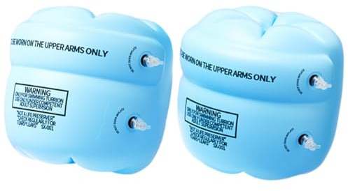 Fasce di sicurezza per acqua, braccio per adulti, materiale in PVC con comfort leggero, aiuto per l'allenamento in piscina, accessorio per vacanze sul fiume e sul lago, attrezzatura per feste in