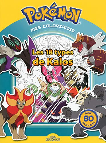 Mes coloriages - Les 18 types de Kalos
