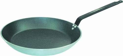 Lyoner aluminiumpanna stekpanna teflonpanna för stekhäll belagd 40 cm Ø rostfri