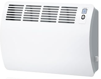 STIEBEL ELTRON Wall mounted convector, electric heater CON 20 Premium U, 2000 W for about 20 sqm, 7-day + 120-minute timer, frost + overheating protection, open window detection, Lot 20 compliant, alu