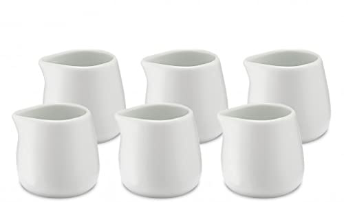 Lot de 6 pots à lait en porcelaine 20 ml