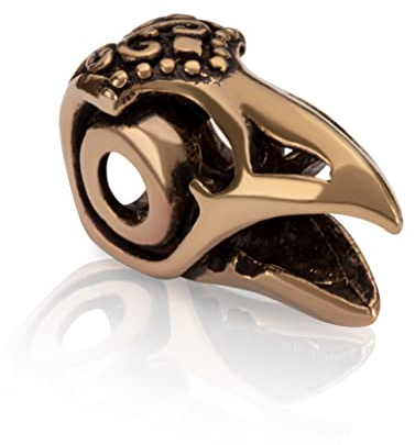 NKlaus Bartschmuck Bartperle Rabenkopf Wikingerschmuck Bronze Schmuck 4310