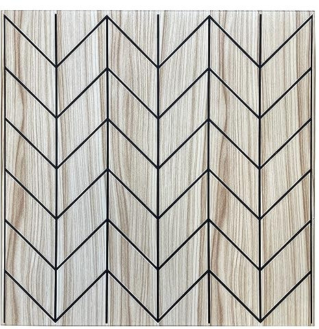 Deckenplatten Deckenpaneele 50x50cm Deckenverkleidung Holzoptik Holzimitat Polystyrol XPS Imitat Styropor Wandpaneelen 2-3mm stärke (10m², v312-CZ)