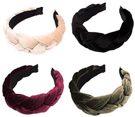 FOMIYES 4 Stück Vintage-Haarschmuck Samt-Stirnbänder Für Frauen Damen-Stirnbänder Haarband Für Frauen Engel-Stirnband Elegante Stirnbänder Für Frauen Haarreifen Damen-Stirnband