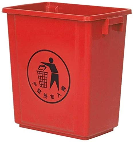 CULPRT el Interior de la Tribu de Basura de Basura No Está Cubierto, Es Ligero, Fácil de Mover el Contenedor de Basura de la Cocina de Basura de Plástico, Fácil de Limpiar/Rojo/20 Litros
