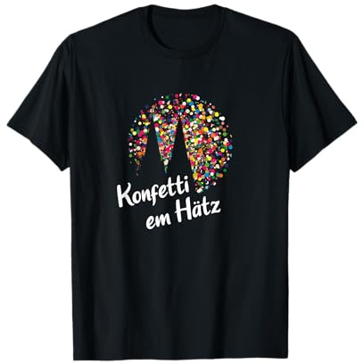 Konfetti em Hätz Karneval Party Kölsch Kostüm Köln T-Shirt