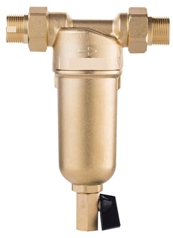 Système de filtre à eau Système de purificateur de pré-filtre de lavage à contre-courant de Siphon d'eau chaude, pré-filtre de maison entière de couverture de cuivre de maille d'acier inoxydable de 40