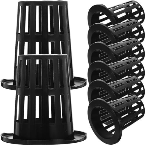 INOOMP 100 Stück Netztöpfe Für Den Garten Schlitznetz Netzbecher Kunststofffilter Pflanzennetz Topf Mit Breiter Lippe Eimer Korb Für Hydrokultur Aquaponik