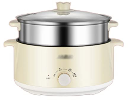 ANSNOW Pentola Elettrica, Mini Padella Elettrica Portatile Antiaderente da 1,5 L, 2 L, 2,5 L, per Friggere, Ramen, Pentola Elettrica/2 Litri