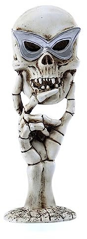 minkissy 1stück Vintage Skull Kosmetikspiegel Praktischer Tischspiegel Für Halloween-deko Für Schminktisch Und Schlafzimmer Kreativer Schminkspiegel Im Retro-Skull-Design Für
