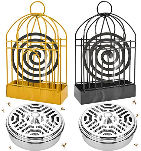 AsyinXson Mosquito Coil Holder 4 unids,Soporte para bobina de mosquito,quemador espiral antimosquitos,puerta de incienso en espiral antimosquitos para camping, exterior, jardín, interior y exterior