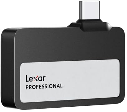 Lexar Professional Go Portable SSD 1TB, Ultra-Compact, Supports Apple ProRes, Up to 1050MB/s Read and 1000MB/s Write, USB 3.2 Gen 2, IP65 Dust and Water Resistant, for iPhone 15/16 Pro, Black